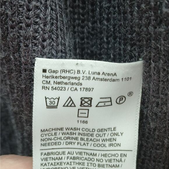 Athleta Merino Wool Blend Hanover V Neck Pullover Sweater Dark Gray Size XL - Picture 5 of 6